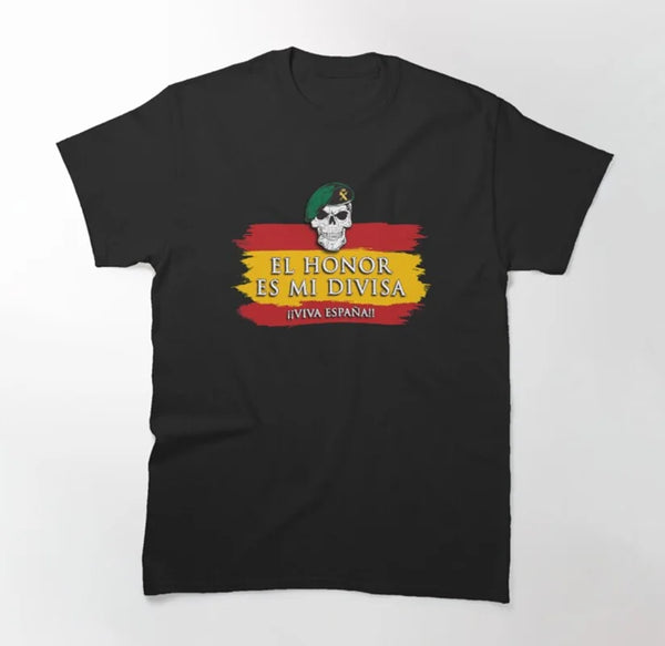 CAMISETA EL HONOR ES MI DIVISA. 100 % ESPAÑOL